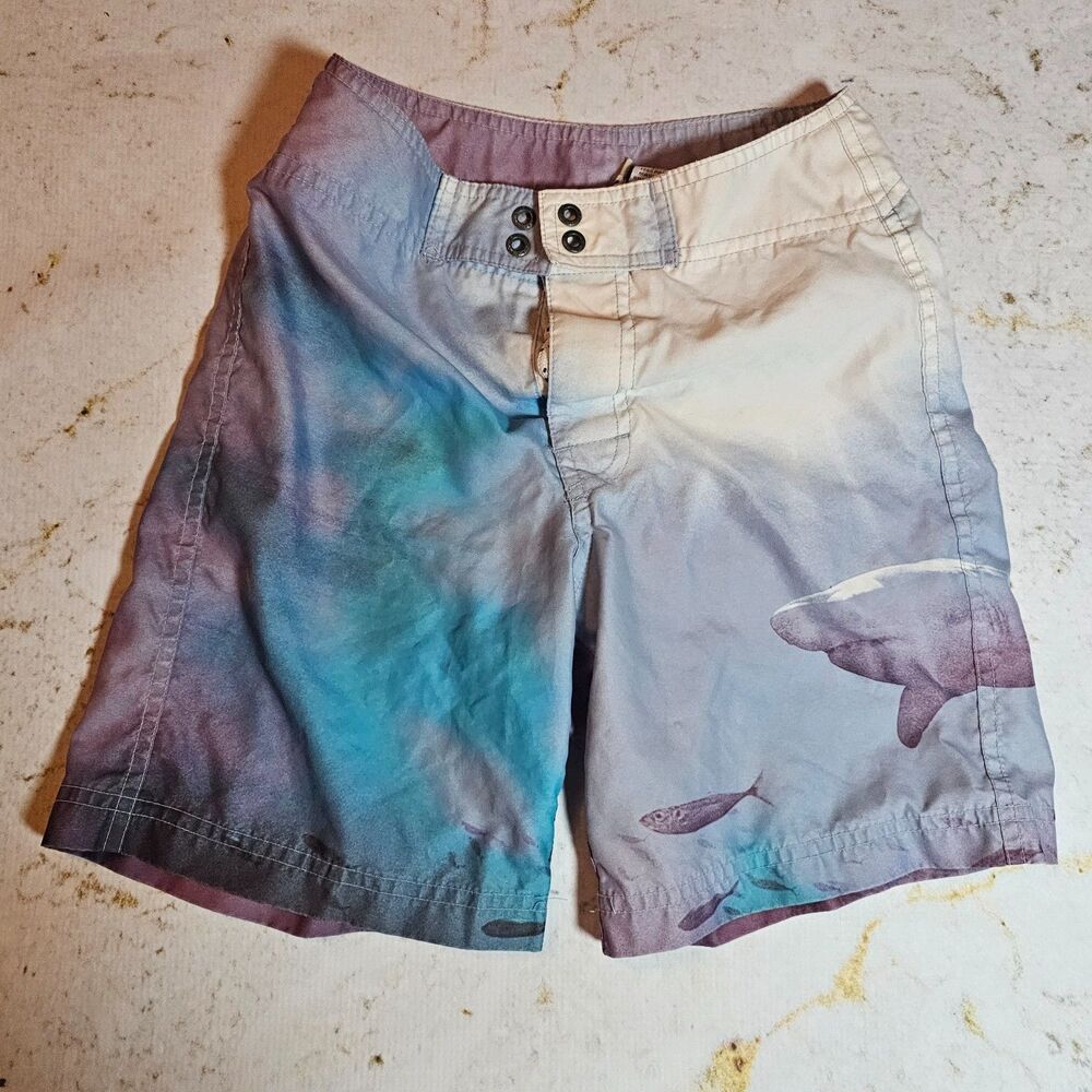 Old Navy Boys Swim Trunks – Size 7 – Shark Print – EUC